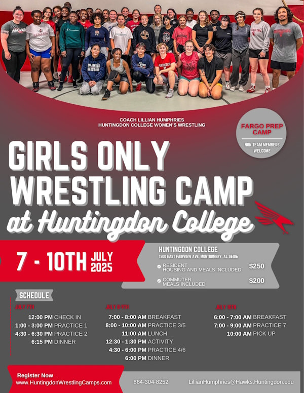 Huntingdon College - Girls Only Wrestling Camp